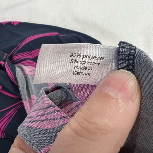 Lane Bryant Navy Pink Mid-Sleeve Faux-Wrap Midi Dress Sz 26/28 Women’s - Picture 9 of 10